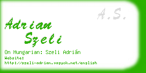 adrian szeli business card